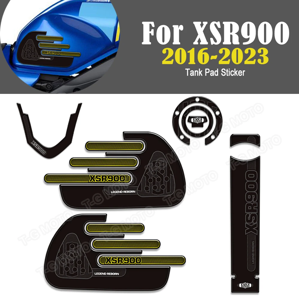 

For Yamaha XSR900 XSR 900 Motorcycle Fuel Tank Pad Decal Gas Tank Protector Stickers 3D Resin Sticker 2016 - 2020 2021 2022 2023