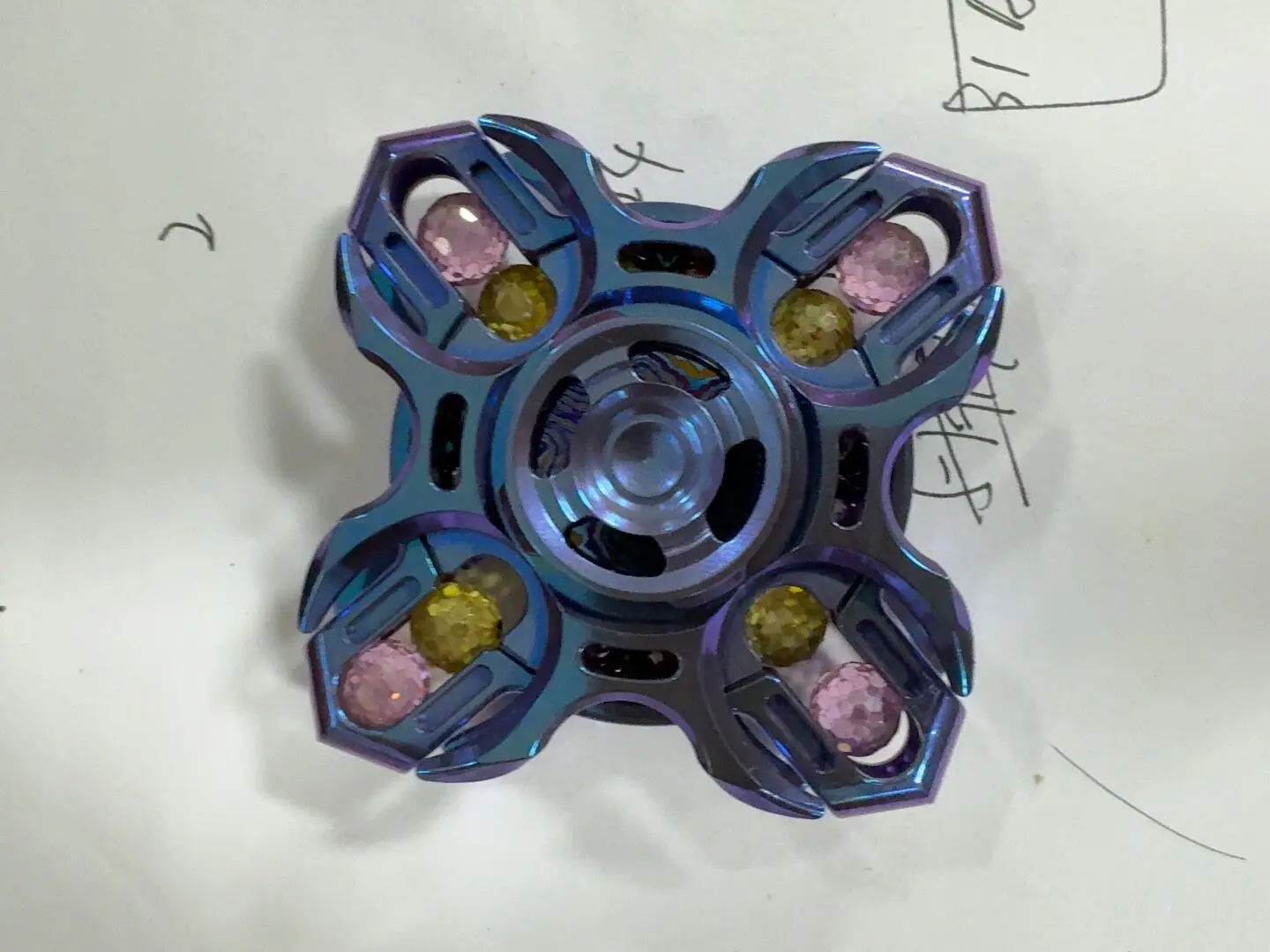 Used EDC Five or Five Open, Magic Field, Zirconium Blue Purple, Tuning Fork Sound Is Very Poisonous, No Bump
