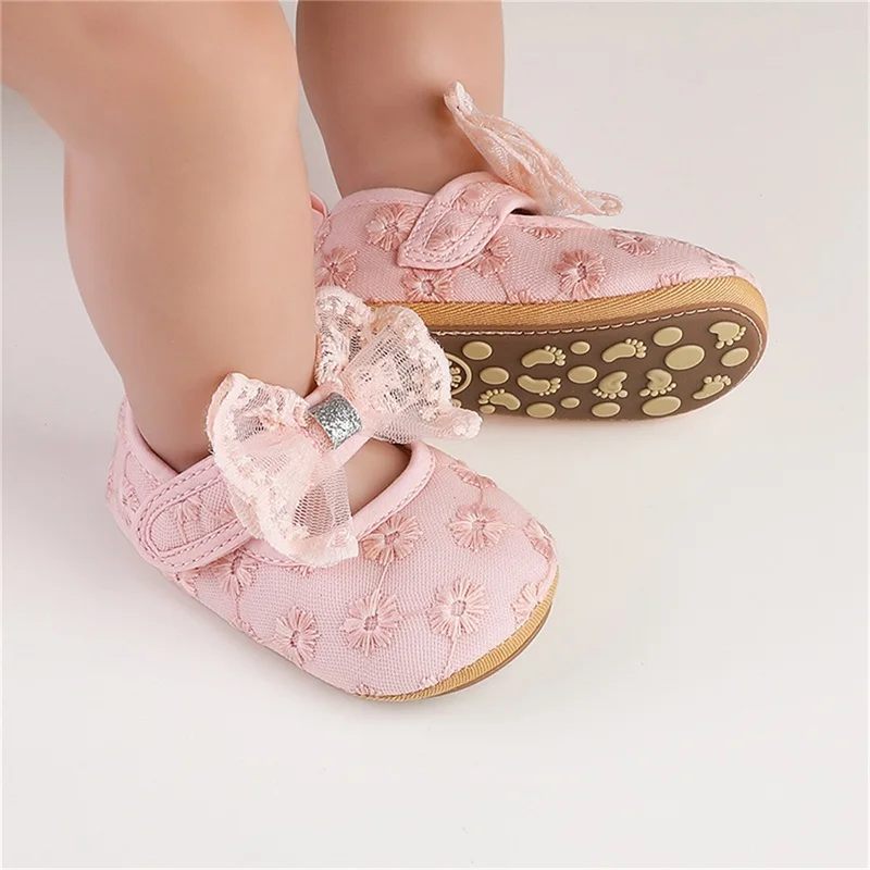 أحذية Blotona للفتيات الصغيرات ماري جين كاجوال مسطحة لطيفة بعقدة على شكل فيونكة لؤلؤية للأطفال الصغار أحذية سرير الأطفال الرضع #5