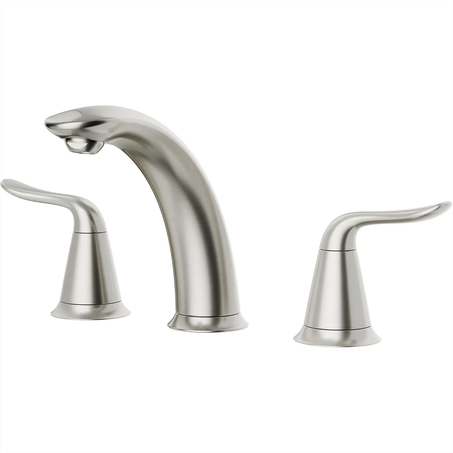 

3 Hole Bathroom Faucet 8 Inch Widespread Sink Faucet with Pop-up Drain Brushed Nickel