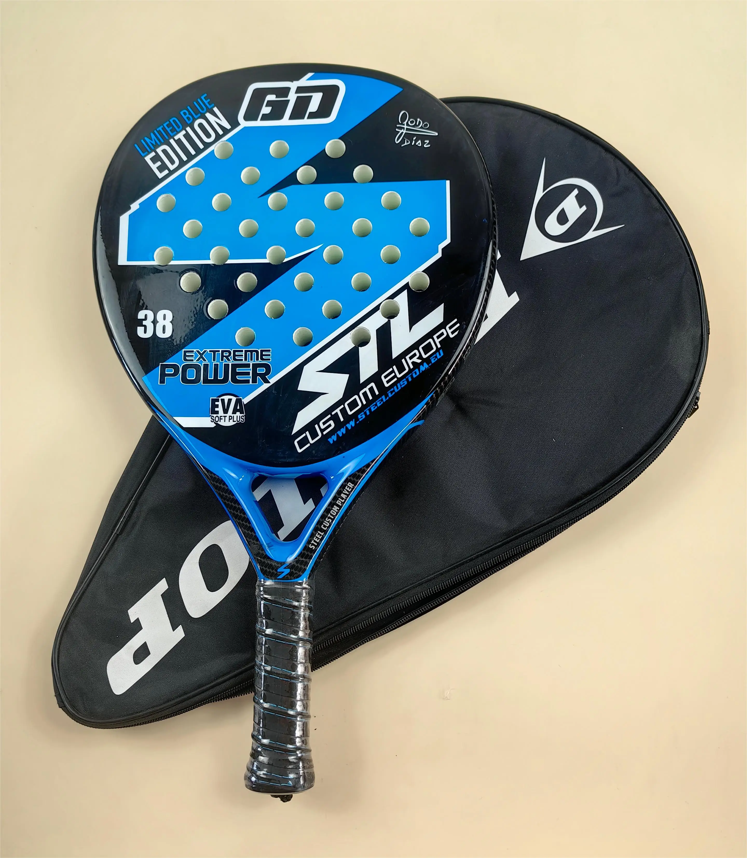 Padel Racket Carbon Fiber Surface with EVA Memory Flex Foam Core Padel Tennis Racquets Lightweight