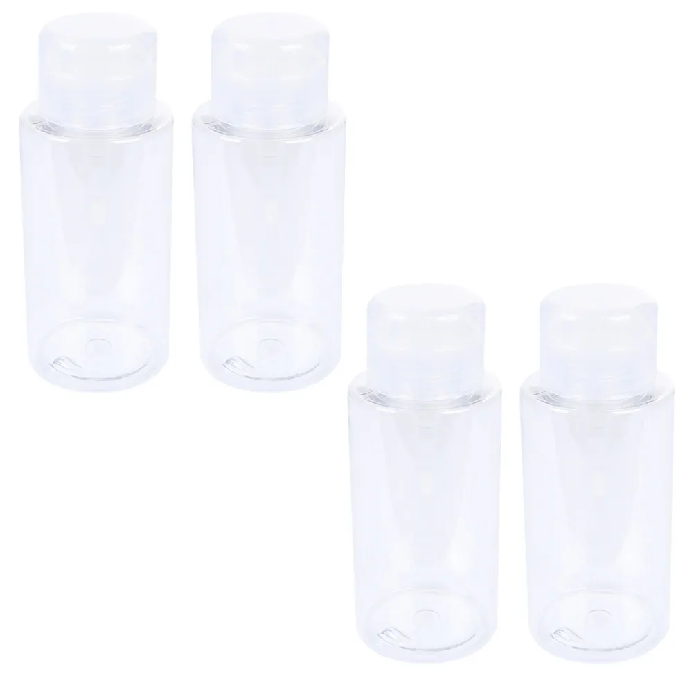 

Набор из 4 премиальных пластиковых дорожных флаконов по 160 мл с дозатором-помпой для снятия макияжа, воды, парфюма, лосьона