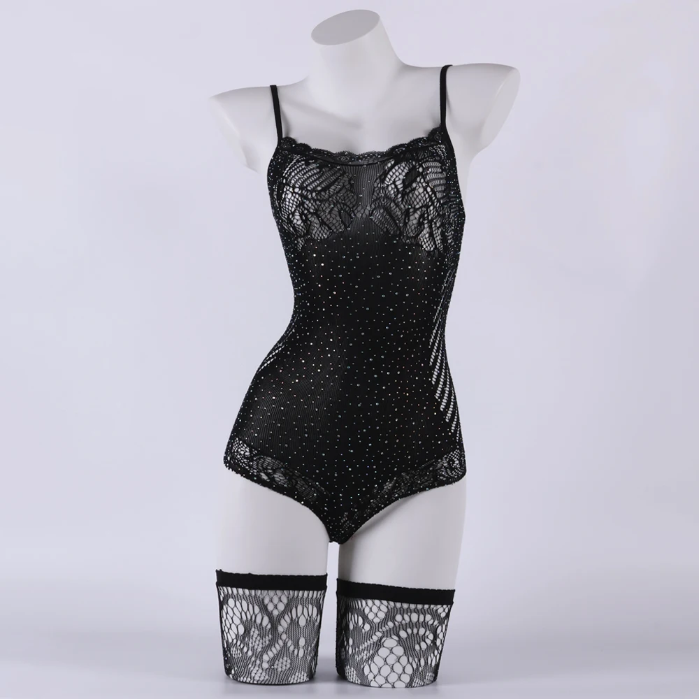 Strass Fishnet Strumpfhosen Oberschenkel Hohe Socken Frauen Schwarz Erotische Lange Socken Sexy Dessous Frauen Strümpfe Strümpfe Medien