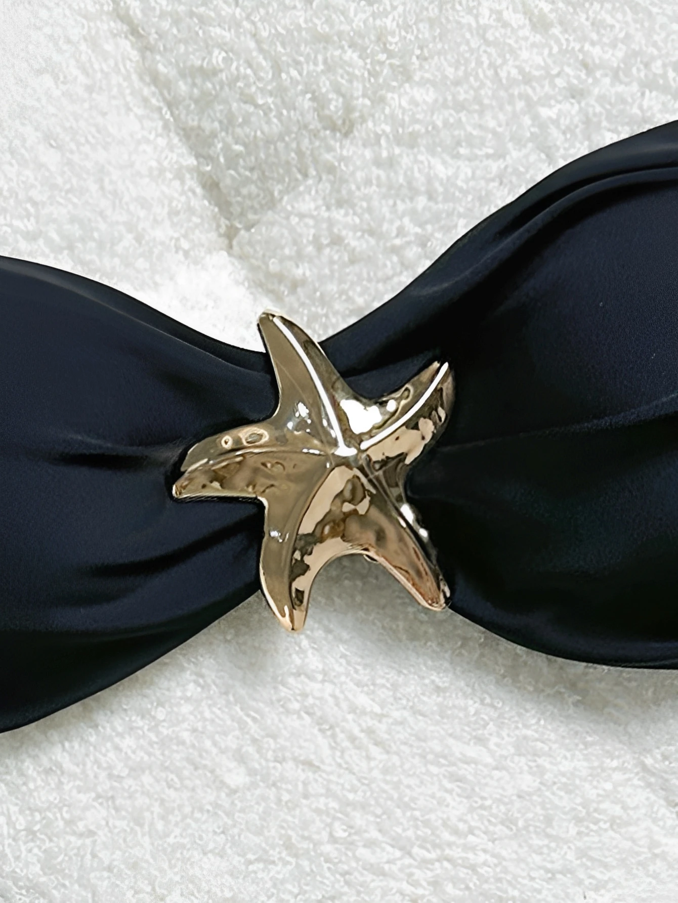 ชุดบิกินี่ผู้หญิงลายปลาดาวโลหะ ชุดว่ายน้ำผูกข้าง 2 ชิ้น ชุดว่ายน้ำแบบผูกเชือก