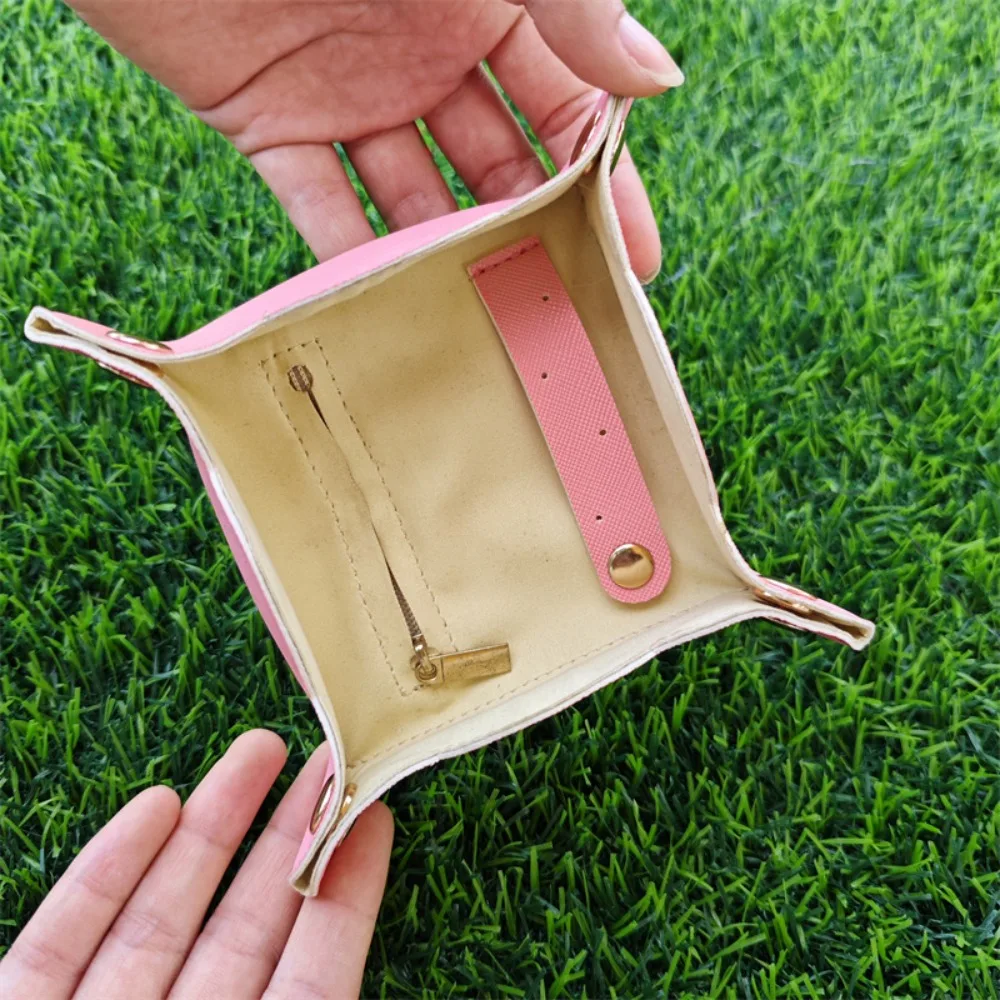 

Настольный лоток для хранения ювелирных изделий из скандинавской кожи, ящик для хранения ювелирных изделий, компактный портативный лоток для хранения косметических ключей