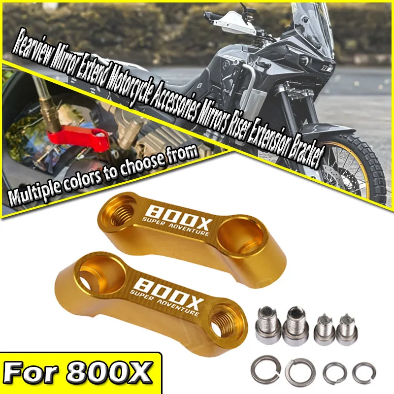 

Для KOVE 800X Pro kove800x 2024 2025: Удлинители зеркал заднего вида 10 мм и 8 мм, кронштейны-удлинители для мотоциклетных зеркал