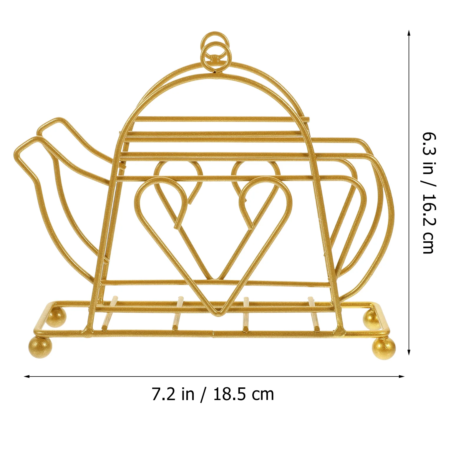 

Teapot Style Iron Paper Napkin Holder Decorative Tissue Stand Organizer for Kitchen Dining Table Countertop Use Indoor Outdoor