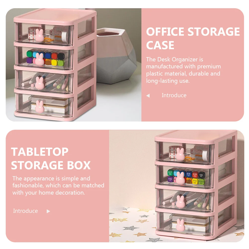 

Desk Organizer Drawer Design Plastic Desktop Storage Holder Stationery Office Holder Multi-Function Table