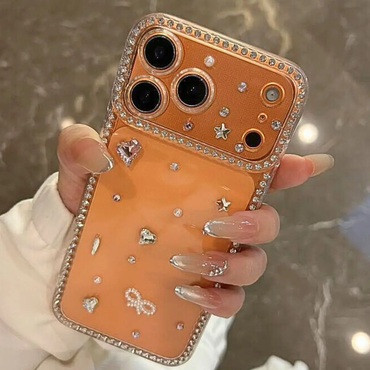

Luxury Stylish Glitter Transparent Diamond Case for iPhone 17 Pro Max 16 Pro Bling Bling Cover for iPhone 14 15 13 16e 12 Pro 11