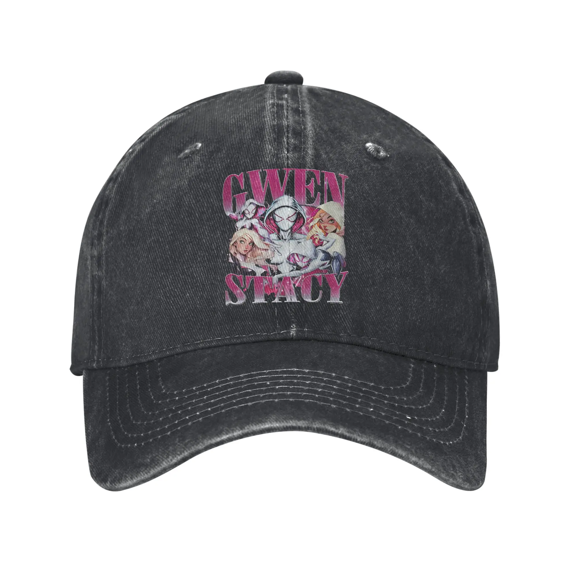 

Spider Gwen Stacy Bootleg Unisex Baseball Cap Ghost Spidey Girl Distressed Denim Caps Hat Outdoor Workouts Adjustable Snapback