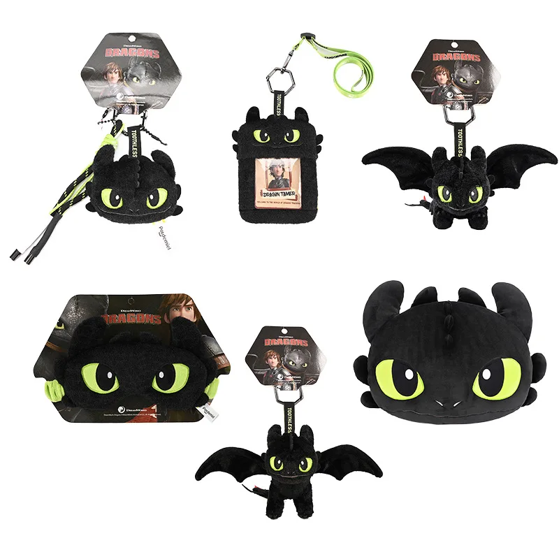 New Potdemiel Toothless Keychain Kawaii Plush Doll Set Coin Purse Ins Korean Student Toy Cartoon Anime Friend Birthday Gift