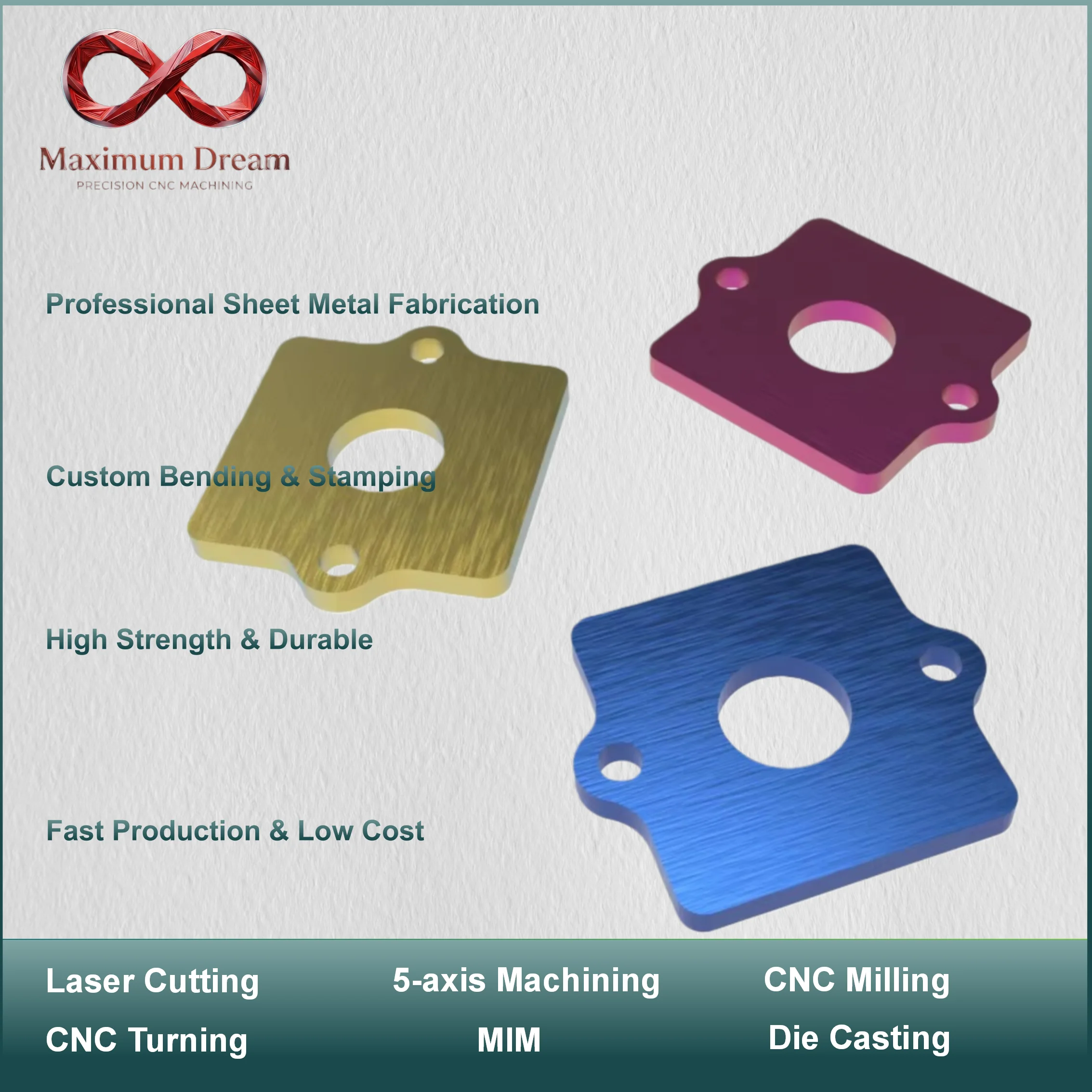 Custom Aluminum Laser Cutting Sheet Metal Bending Fabrication Sandblasted Anodized Electronic Enclosure Box MOQ 1pc