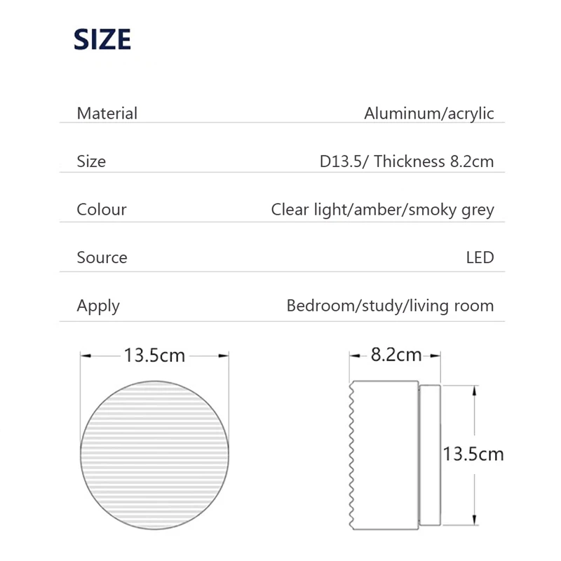 Imagem -06 - Lâmpada de Parede Led Moderno Pequenos Arandelas Âmbar Geléia Cabeceira Decoração do Quarto Sala de Estar Hotel Corredor Fumaça Cinza Luminária