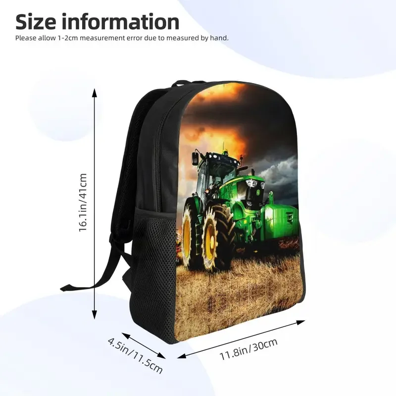 Mochilas personalizadas para trator para homens e mulheres, Bookbag para estudantes universitários, Fits 15 "Laptop Bags