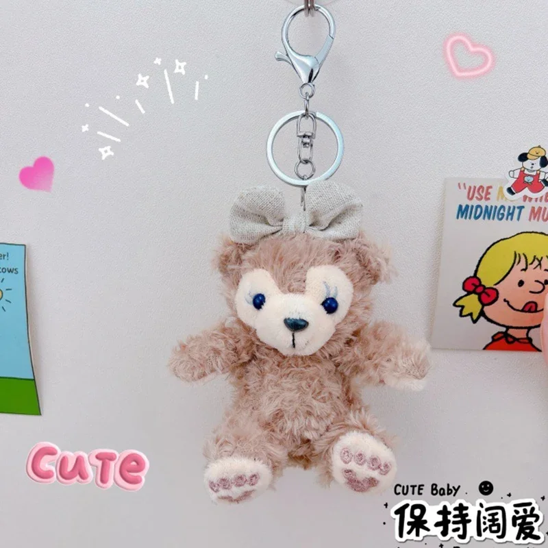 Disney Bear Duffy Shelliemay Doll Keychains Anime Cute Kawaii Cartoon Student Backpack Lovers Pendant Toys Girls Christmas Gifts