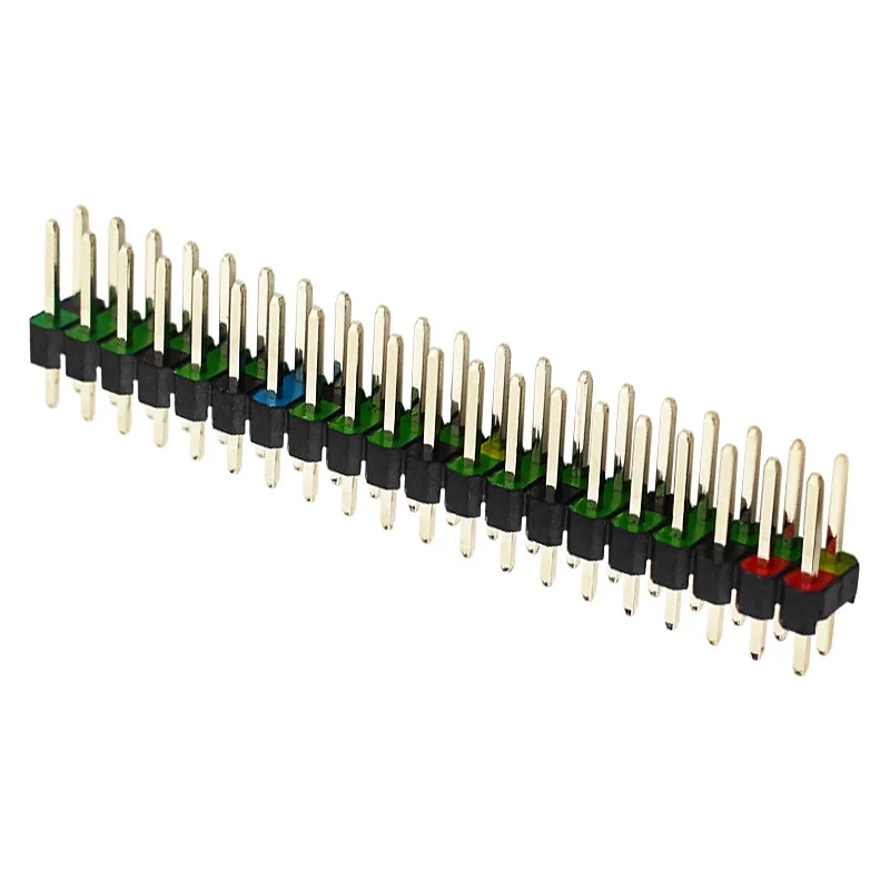 Raspberry Pi Zero 2W Dual-Row 40-Pin Gold-Plated Header Pre-Soldered with Color Silkscreen for Easy GPIO Pin Identification