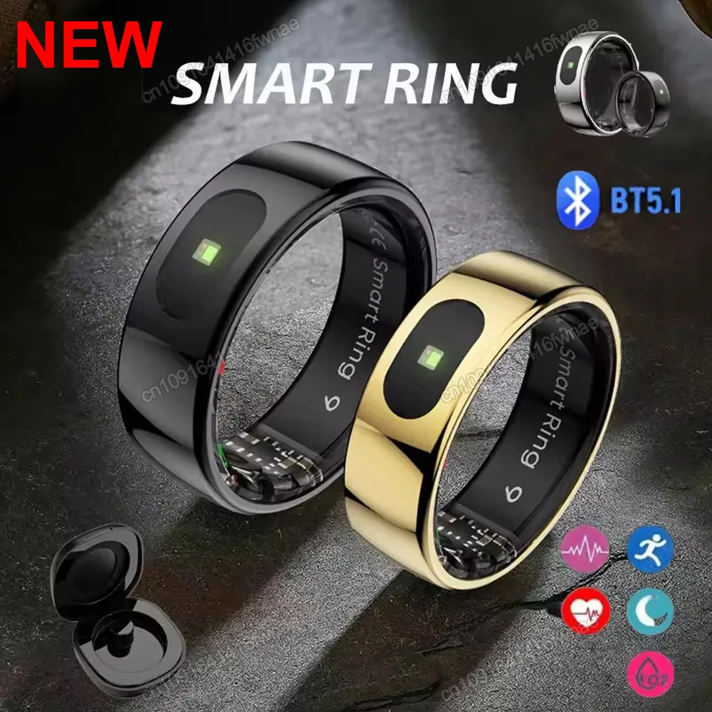 

Для Xiaomi Smart Ring Bluetooth Мониторинг здоровья Сердечный ритм Кислород в крови Контроль жестов температуры тела Водонепроницаемое спортивное кольцо