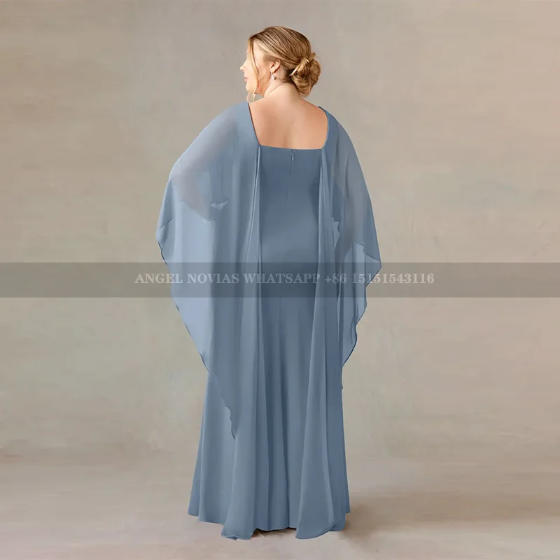 Long Plus Size Dusty Blue Mother of the Bride Dresses for weddings Party Gown vestidos de fiesta elegantes 2024 para boda