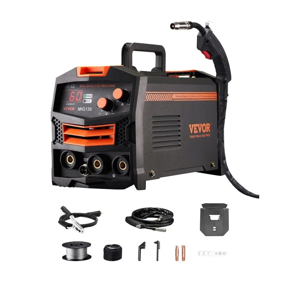

130Amp Gasless MIG Welder Flux Core Welding Machine IGBT Inverter Technology Portable Welding Equipment for Home Use