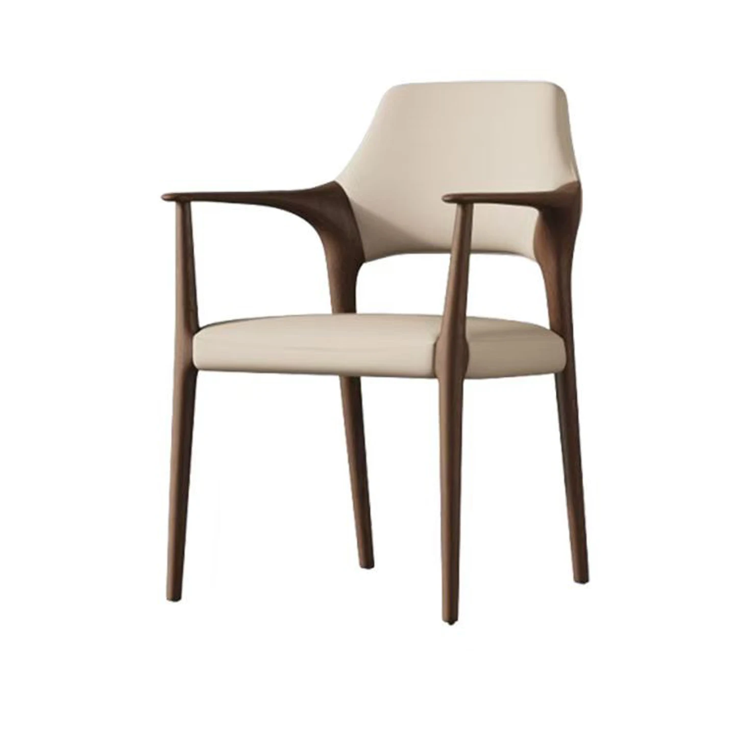 

-ɞFor Modern Simple Wood Dining Chair with Armrest & Backrest Commercial High-End Hotel and Home Cafe Chair for Living Room&