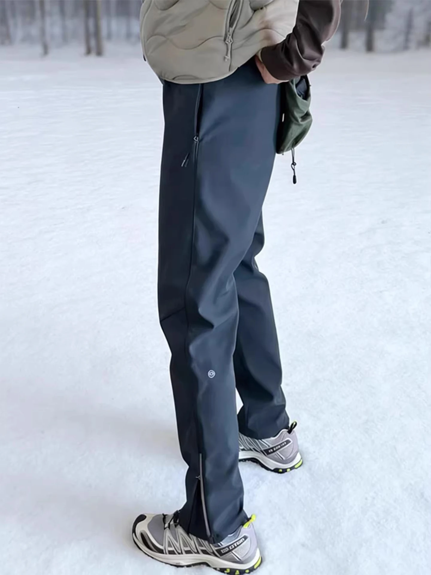 

Мужские зимние походные брюки: водонепроницаемые, влагоотводящие, мягкие, с боковой молнией, повседневные спортивные брюки для работы и активного отдыха