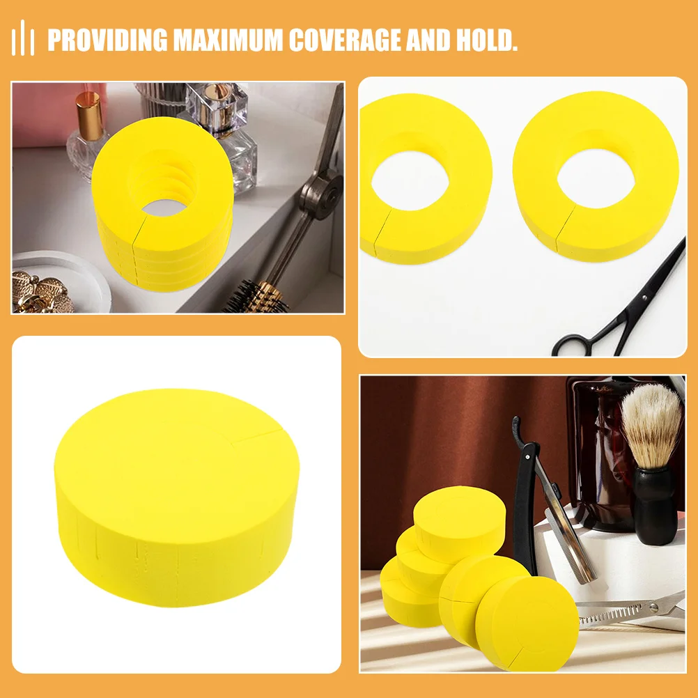 

6pcs Sponge Roller Set Long Thick Hair No Heat Curling Tool C-Shaped Styling Ring Damage Free Hair Salon Sponge