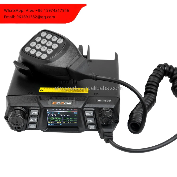 

ETMY MT-690 75 Вт KT-780plus Автомобильная рация для любительской радиосвязи, двухдиапазонная (UHF/VHF) мобильная рация для автомобиля