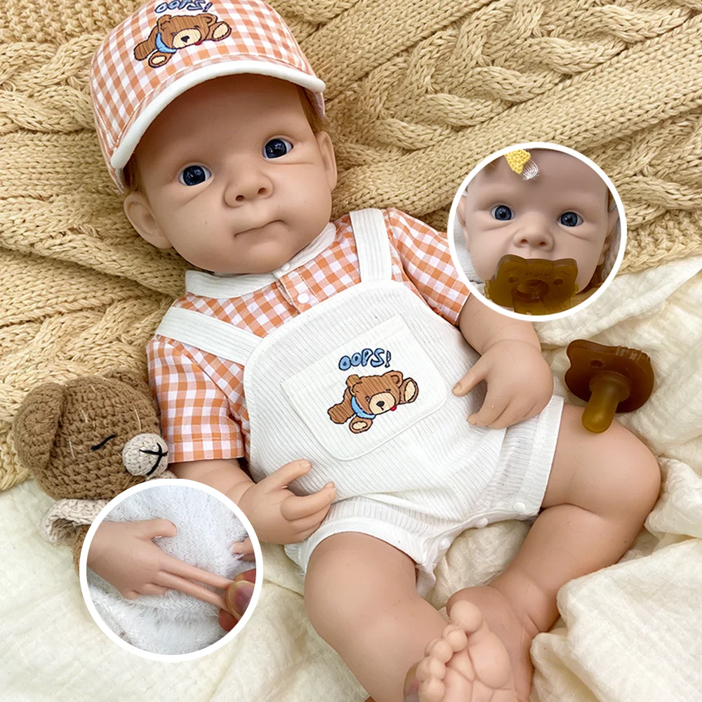 

20-дюймовая неокрашенная силиконовая кукла-реборн для девочек с открытым ртом, мягкий набор для сборки куклы-реборн для коллекционеров, подарок для самостоятельного изготовления