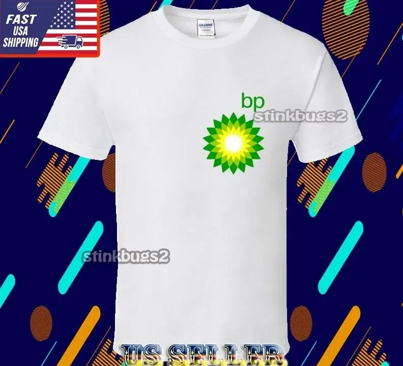 เสื้อใหม่เสื้อยืดกีฬาโลโก้ BP เสื้อยืดสำหรับทุกเพศอเมริกันตลกขนาด S-5XL สหรัฐอเมริกา