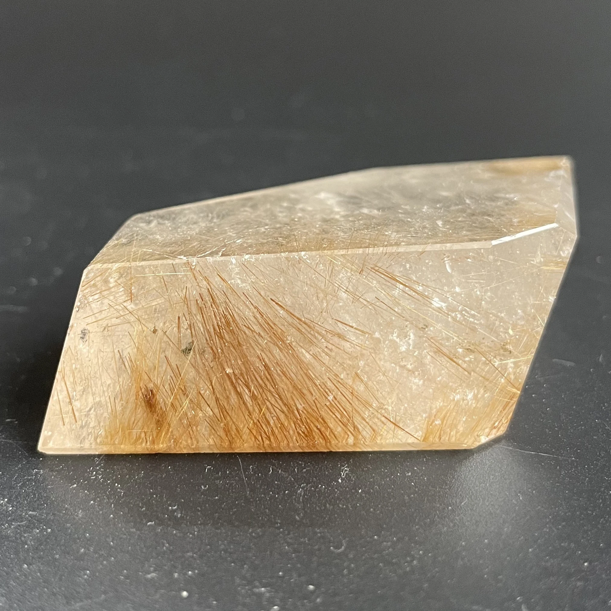 

80g Natural Stone Quartz Rutilated Free Form Crystal Rock Decoration Rough Polished Healing Z1318