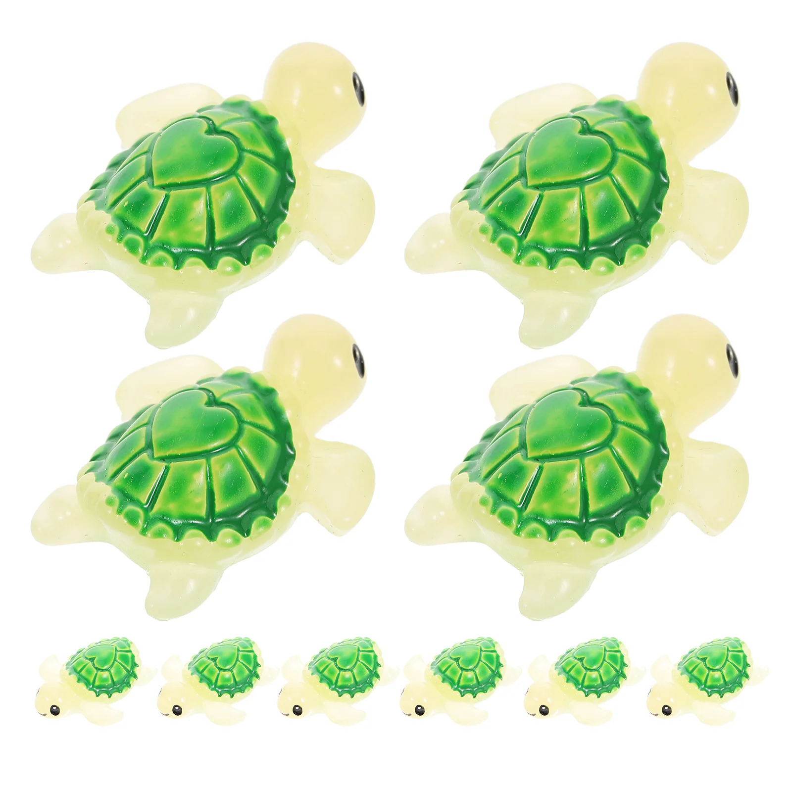 

30Pcs Mini Green Sea Turtle Resin Ocean Animal Statues Tiny Durable Fairy Garden Bonsai Micro Landscape Decoration