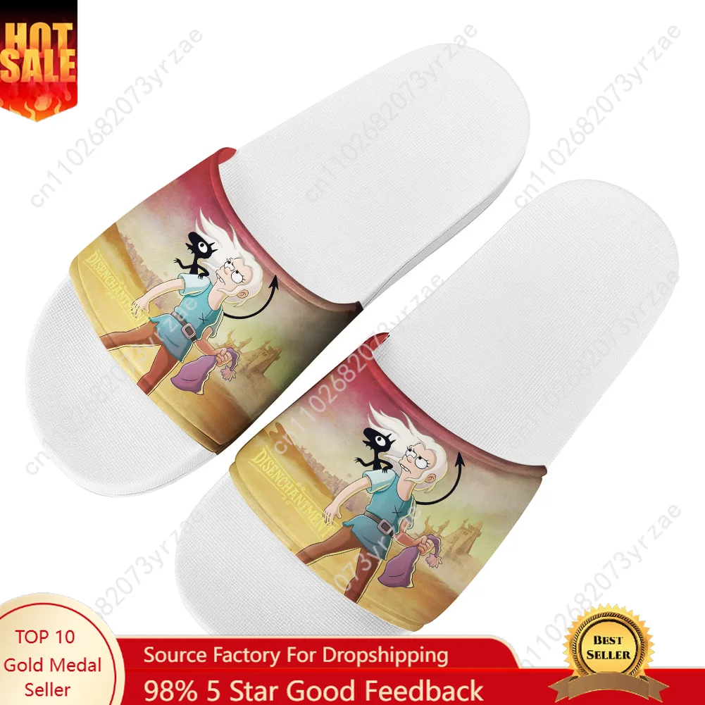 

Сандалии Disenchantment, домашние тапочки, обувь для воды, мужские и женские подростковые модные туфли для ванной, пляжа, бассейна, тапочки на заказ