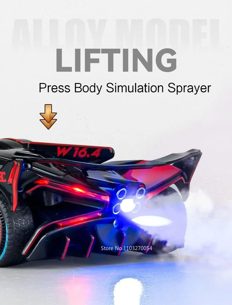 1:24 Bolide Revuelto Legierung Modell Diecast Auto Spielzeug Türen Geöffnet Sound Licht Zurückziehen Miniatur Fahrzeug Junge Erwachsene Geburtstag Geschenk – Detail 11