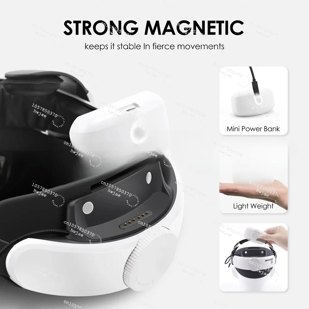 M3 Pro works with the Meta Quest 3/Quest 3s VR Headset Battery Headband Replacement of Elite Strap Enhanced Playtime