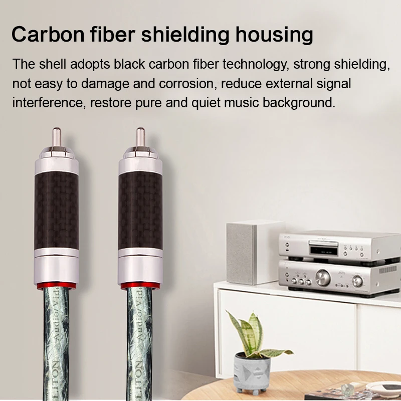 7n Occ Einkristall Kupfer versilbert Doppels child Silber Fieber Audio kabel RCA Doppel Lotus Audio Signal kabel