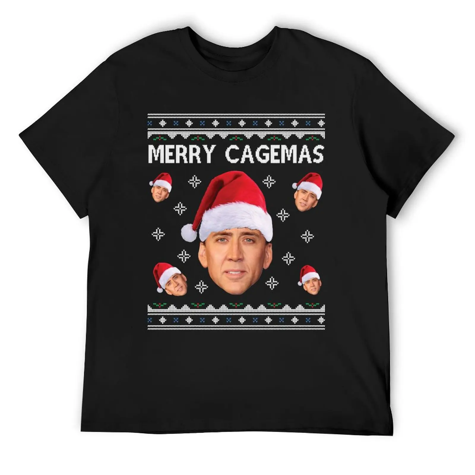 

Nicolas Cage Stage Name Actor Filmmaker Coppola Received Many Awards Merry Cagemas Christmas Knitpo T-Shirt