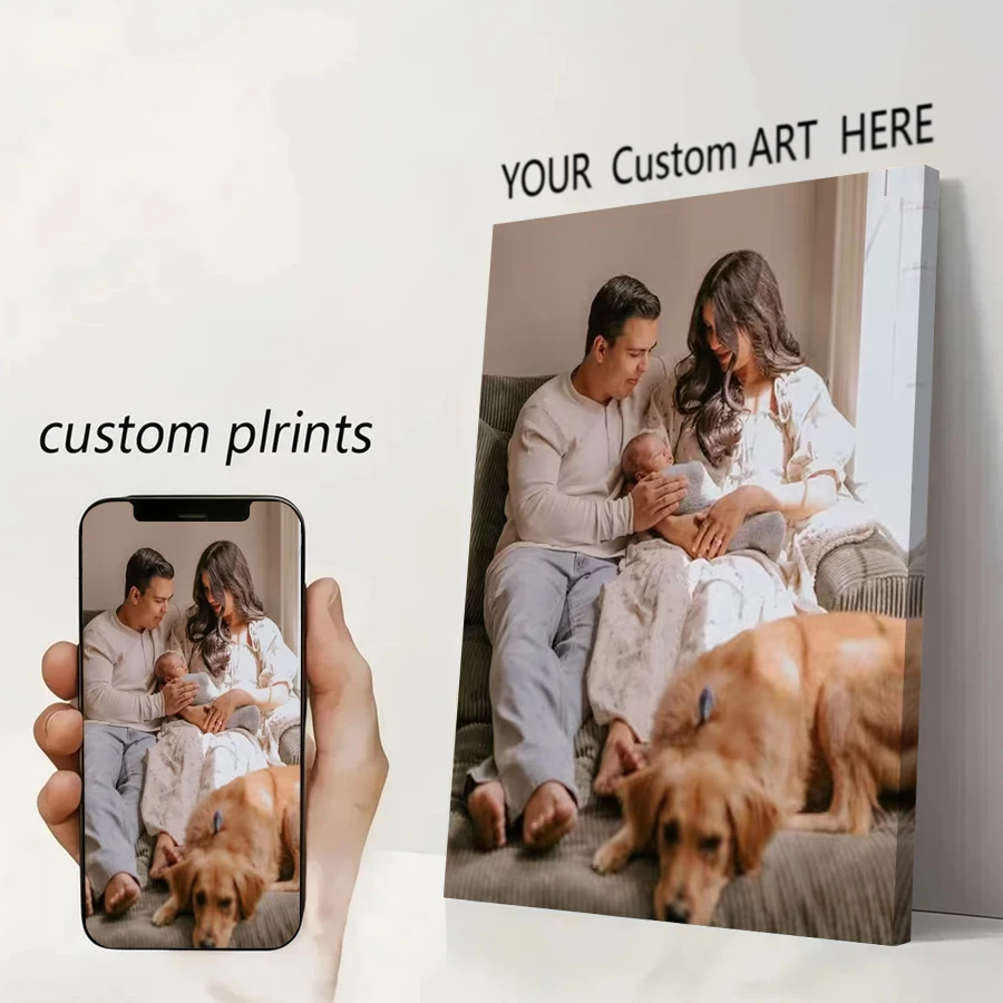 1pc Custom Canvas Poster, Your Photo Decorative Painting, Personalized Gifts for Wall Decor, Customized Gift as Canvas Wall Art