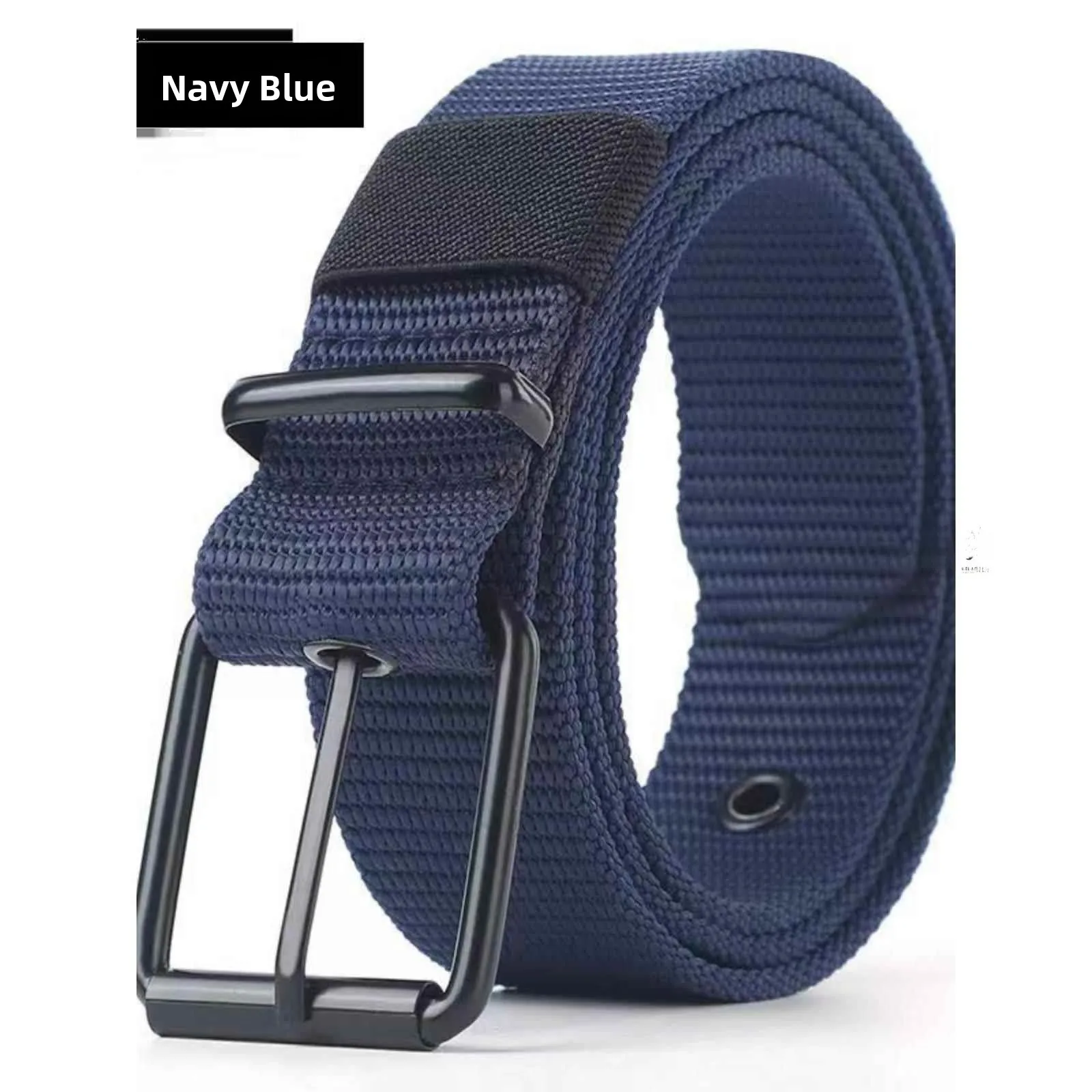 Durable Multi-Hole Belt for Men Canvas Extended Length Military Training Jeans Universal Style Alloy Buckle Leather Waist Belt