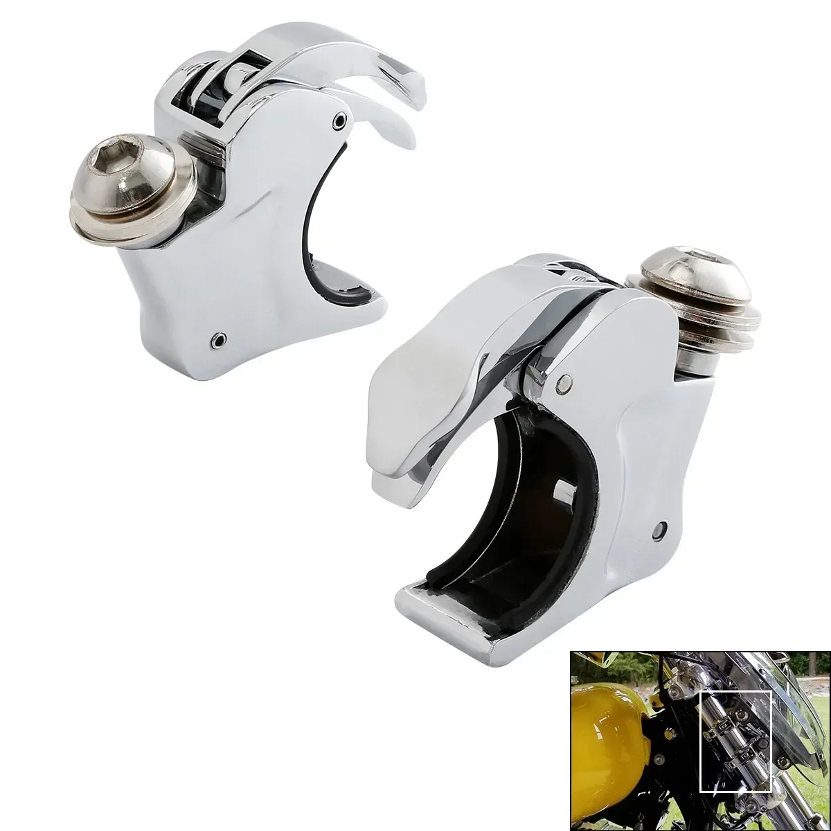 

For Harley Sportster XL 883 1200 Dyna Super Glide Custom Low Rider Motorcycle Acsessories 39mm Quick Release Windscreen Clamps