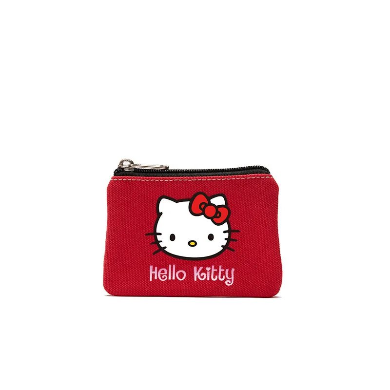 Sanrio Hello Kitty portamonete donna Fashion Portable Key auricolari Organizer Bag Cartoon Canvas Zipper Pouch regali per ragazze