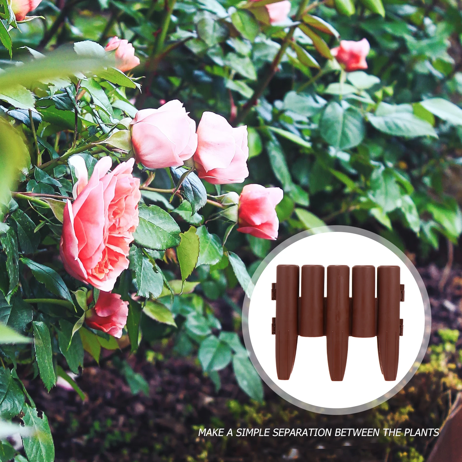 

5 Pcs Plastic Fence Panels Decorative Garden Fences Outdoor Scene Adornments Durable Easy Assemble Lightweight Portable Pastoral