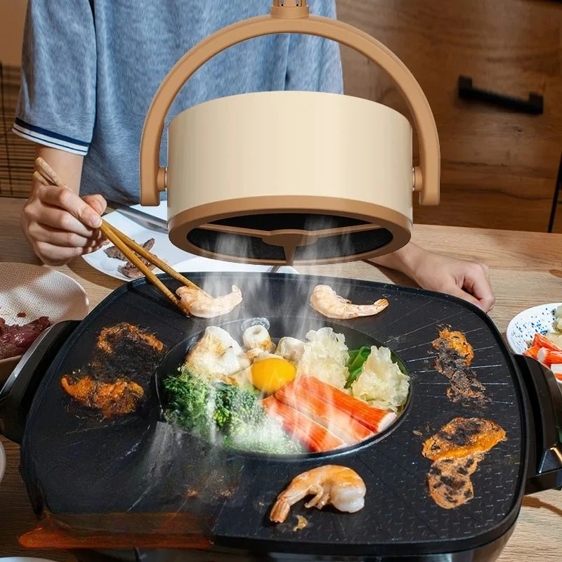 Mini Desktop Rookafzuiger Draagbare USB Opladen Oliedampfilter Sterke zuigkracht Hotpot Rookabsorber voor keuken