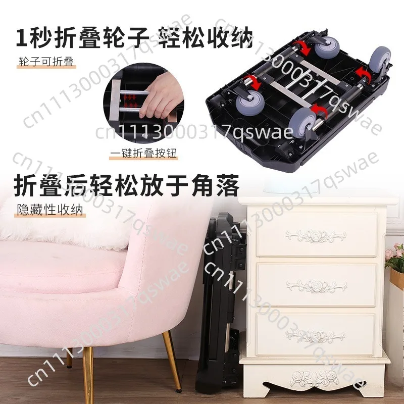 Foldable Portable Flatbed Truck Fully Foldable Household Luggage Cart Trolley Small Pull Truck