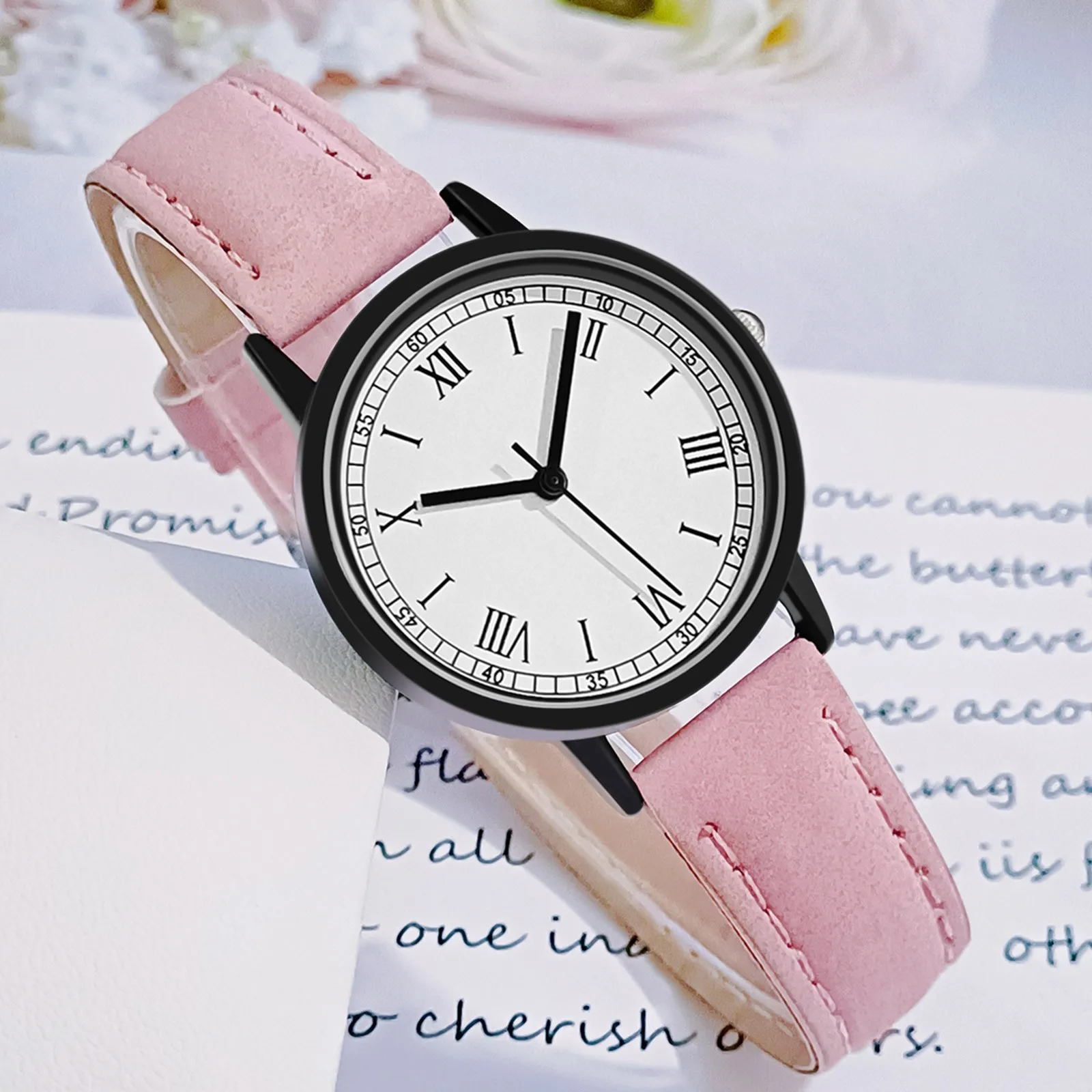 Women\'S Watch Quartz Dial Digital Watch Frosted Leather Strap Ladies And Girls  Watch For Ladies Zegarek Damski RelóGio Feminino