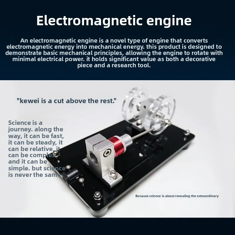 Single Cylinder Electromagnetic Engine Model Physics Teaching Experiment DIY Science Toy Mini Motor Ornament