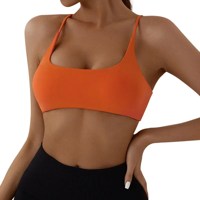 Sports Bras Crop Tops Ladies Push Up Bra Women Sexy Criss Cross Straps Impact Yoga Underwear Running Fitness Gym Padded Bralette