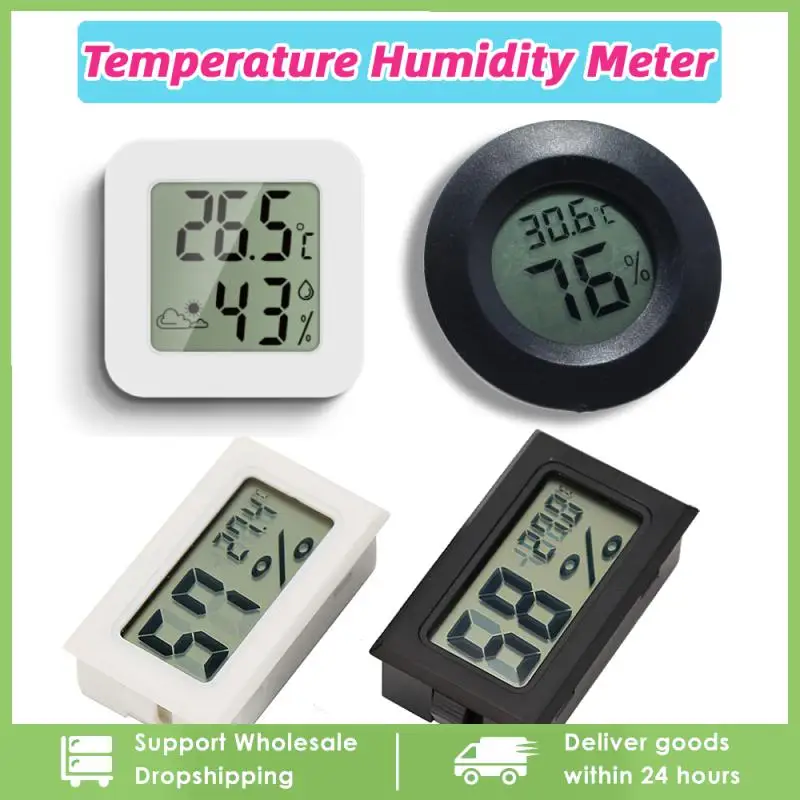 LCD Digital Thermometer Hygrometer Room Indoor Electronic Temperature Humidity Meter Sensor Gauge Weather Station For Home