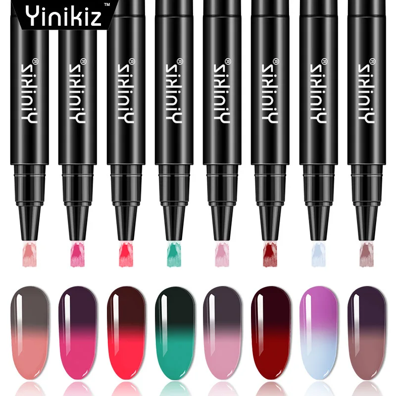 

Gradual Change Color 5ml UV Gel Temperature Change Nail Polish Glue Pen Rotate The Glue To Facilitate Nail Polish Glue Pen