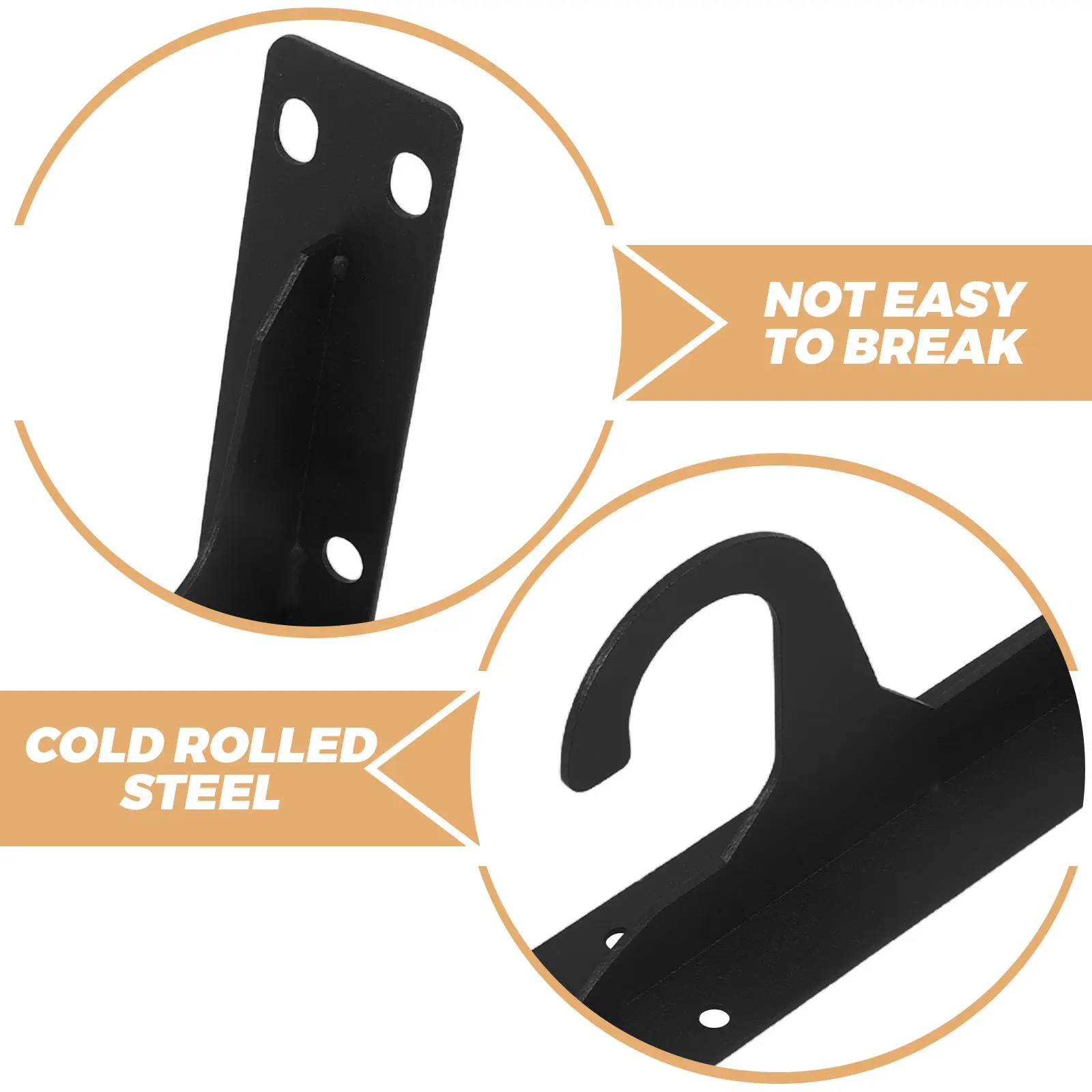 Closet Shelf Rod Brackets Black Metal Wall Mounted Closet Shelves Bracket Entryway Laundry Room Clothes Storage Pantry