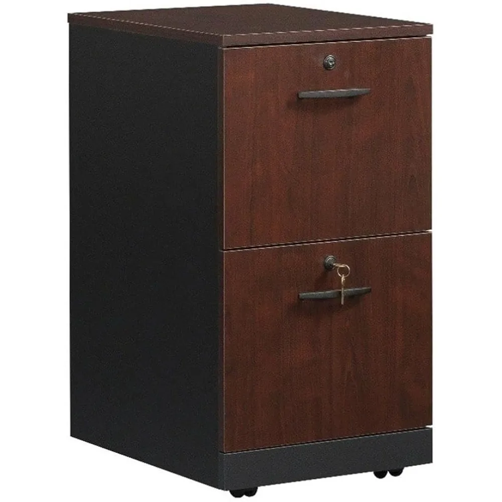 

2 Drawers 28.5" Vertical Cherry Engineered Wood Filing Cabinet Lockable Easy Assembly Movable Legal/Letter Size for Home, Office